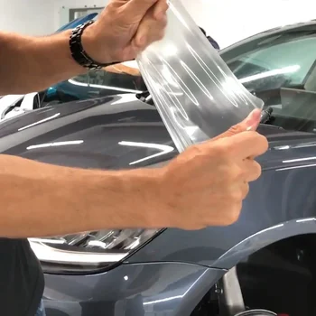  1.52x15m 7.5mil ppf Автомобильные пользовательские виниловые наклейки Carbon Wrap Car TPU Защитная пленка для краски TPU02