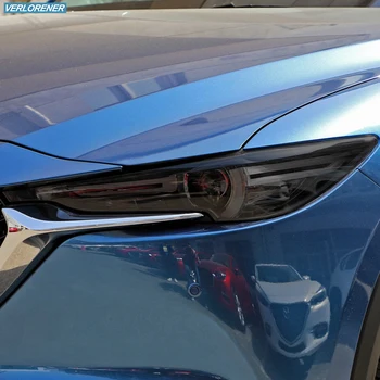  Защитная Пленка Для Автомобильных Фар С Дымчатым Черным Оттенком, Виниловая Прозрачная Наклейка Из ТПУ Для Mazda CX5 KF 2017 2018 2019 2020 2021